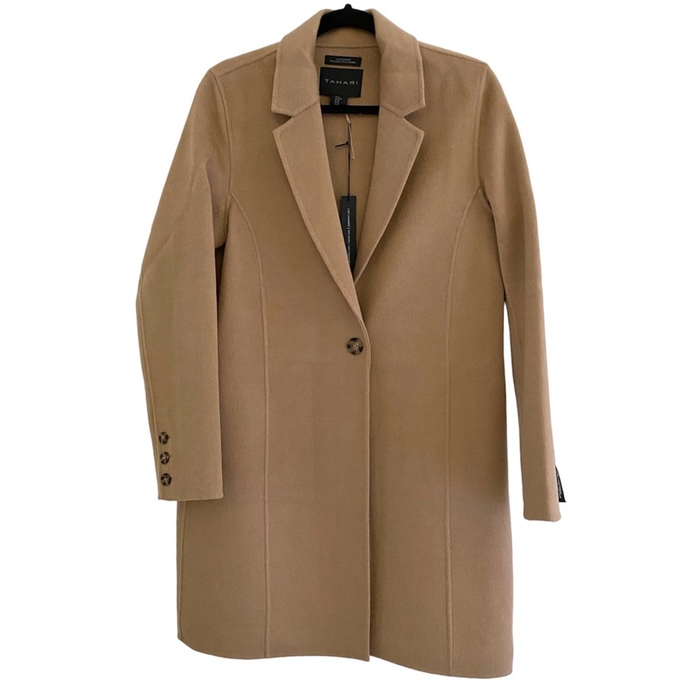 Luxe wool cashmere blend camel coat
